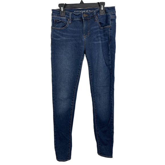 ARTICLES OF SOCIETY Womens 26 Sarah Skinny Jeans In Silver Lake - Picture 1 of 13